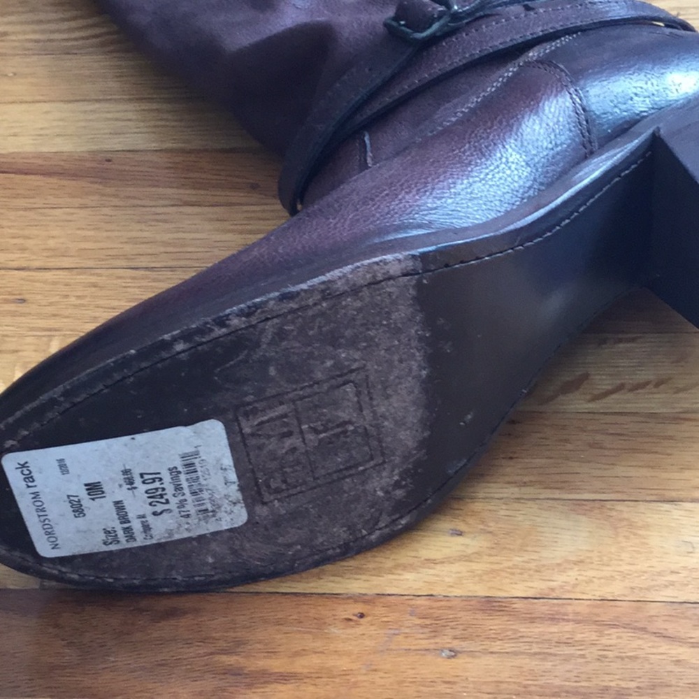 Frye 10m knee high leather pull on - Picture 3 of 8
